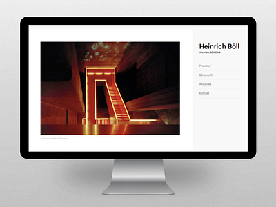Website relaunch - Heinrich Böll architect architecture bright flat fluid minimal responsive webdesign white