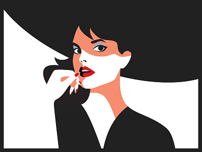 Woman beautiful character design flat illustration simple vector woman