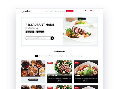 Restaurant restaurant ui ux web app