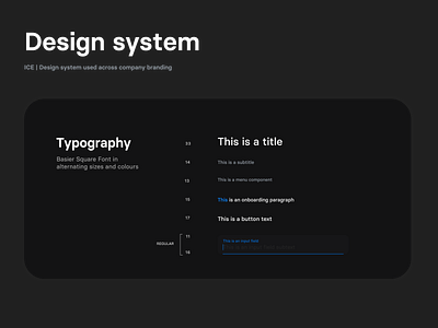 ICE | Design system (typography) business design finance fintech illustration investing logo mockup ui ux