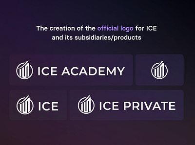 ICE | The creation of the logo business design finance fintech illustration investing logo logodesign mockup ui ux