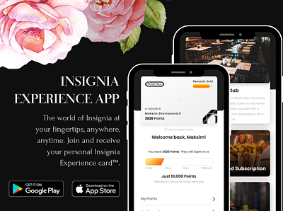 Insignia Experience | App showcase 3d branding business design graphic design illustration logo mockup ui ux vector