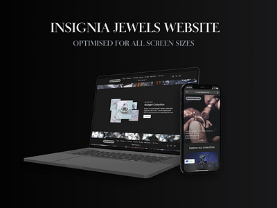 Insignia Jewels | Website branding business design illustration logo mockup typography ui ux vector
