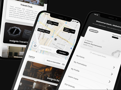 Insignia Experience | App - Travel, Map and Card 3d branding business design illustration logo mockup typography ui ux vector