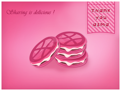 Sharing is just delicious ! delicious dribble gift invitation macaron sharing