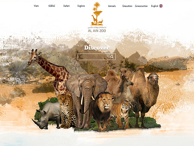 Website Alainzoo Proposal design landing minimalistic page photomontage visual web website