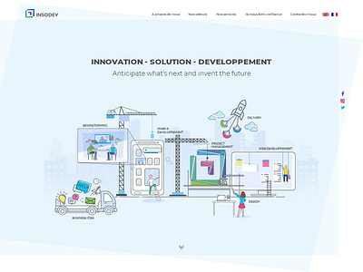 Home page services & project process illustration 2d design art director homepage design illustration design webdesign