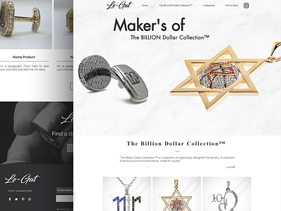 Le-Gat " Theb billion Dollar Collection " art director billion dollar collection jewelry jewelry collection landing page ui ui ux ux webdesign website website concept