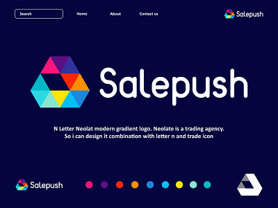 salepush modern logo design for apps