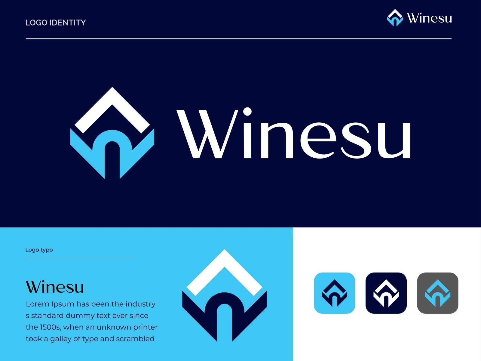 Winesu w letter real estate home logo by pixivect on Dribbble