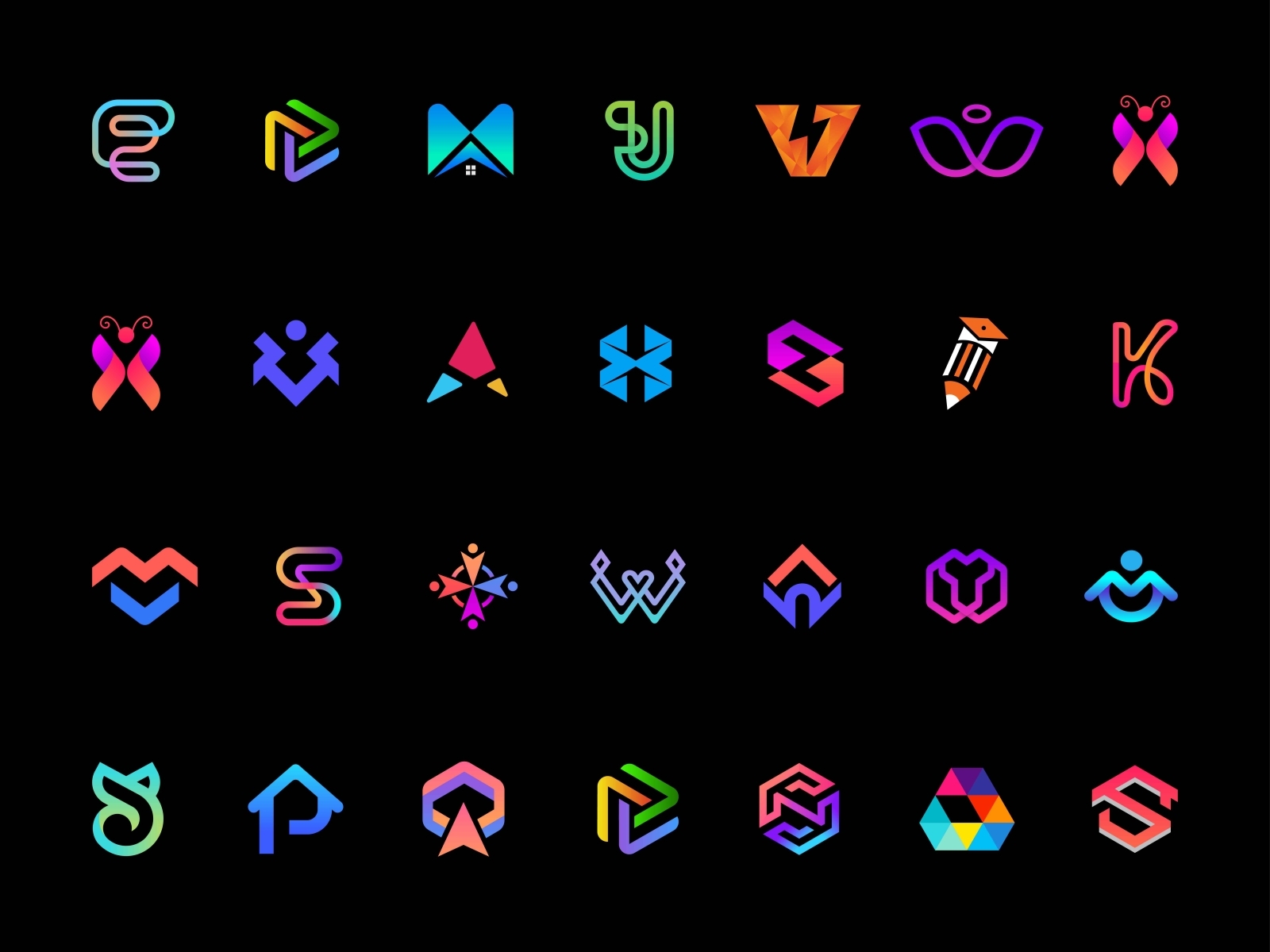 modern logofolio. modern logo collection dribbble by pixivect on Dribbble