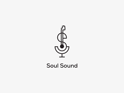soul sound logo design. music brand logo design. s guitar logo app apps logo brand logo branding design gradient logo guiter logo illustration logo logo design music sound logo sound system ui vector