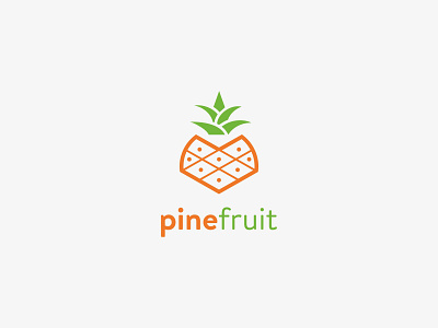 pinefruit logo design. pineapple logo drink food logo fruit fruit logo juice juicy logo logo design pine pine fruit pineapple