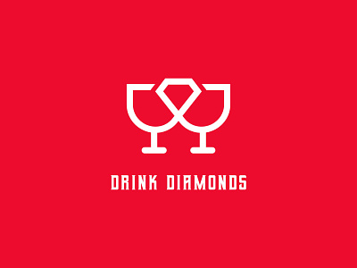 Drink diamonds logo design. Glass with diamonds logo app apps logo bar logo branding design drink logo food logo gradient logo illustration logo logo design restuarent logo ui vector