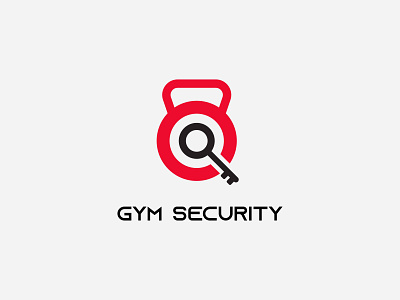 Gym security logo design. Fitness lock logo.