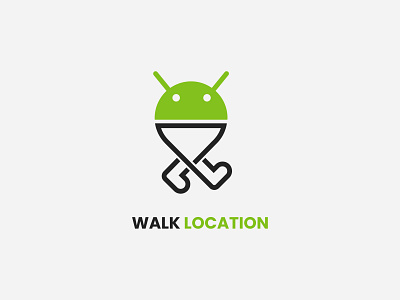 Walk location logo design. Bot location logo