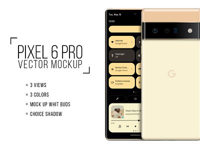 Google Pixel 6 Pro Vector MockUp android mockup google pixel mockup phone mockup pixel 6 pro pixel mockup