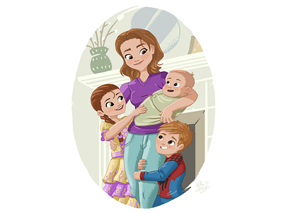 Mother's Day / X-Mas 2021 digital illustration