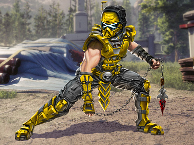 TF2 x MK : Scorpion digital illustration mortalkombat scorpion titanfall
