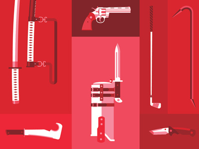 The Weapons of The Walking Dead dead digital illustration the vector walking