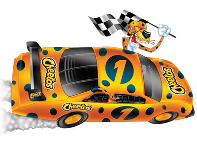 Chester Nascar cheetah cheetos chester illustration