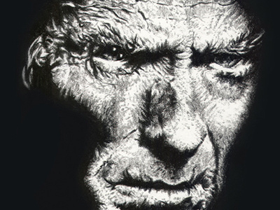 Eastwood charcoal clint eastwood illustration