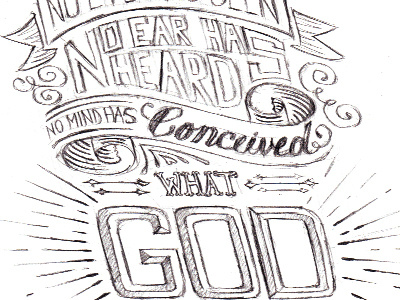 1 Corinthians 2:9 Sketch bible sketch typography verse