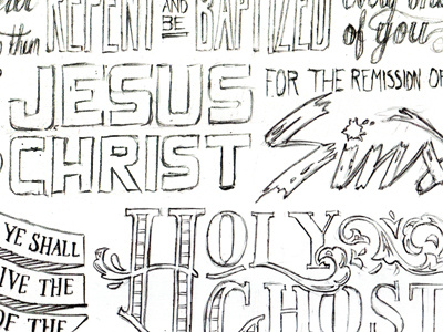 Acts 2:38 Sketch bible sketch typography verse