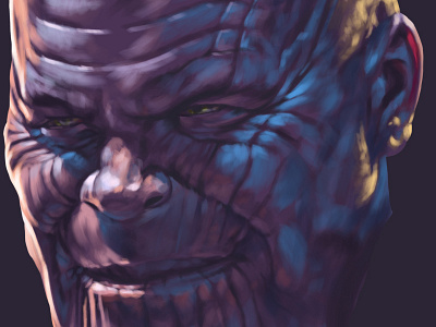 Thanos - WIP 1 digital illustration marvel