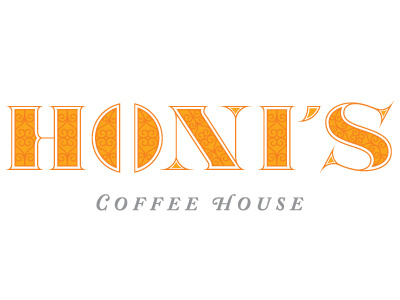 Honi's Coffee House Logo hand lettered typography