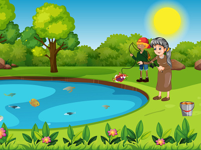 pool illustration character children book illustration childrens book childrens illustration design illustration vector
