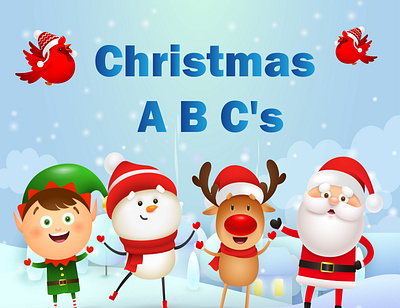 Christmas abc cover ch character children book illustration childrens book childrens illustration design illustration vector