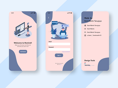 Remind App 2 design mobile app mobile design mobile ui reminder reminder app ui uiux ux