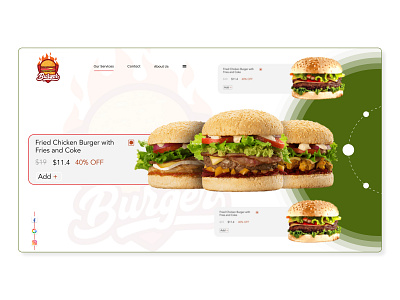 BURGERZZ 3d branding burger ecommerce figma food minimal product shopping typography uidesign uiux uxdesign webdesign