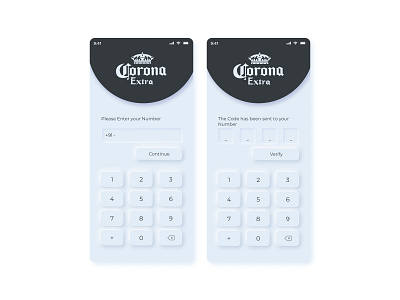 CORONA MOBILE OTP UI