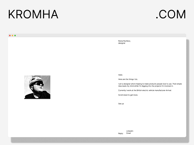 KROMHA.COM branding design graphic identity logo ui ux