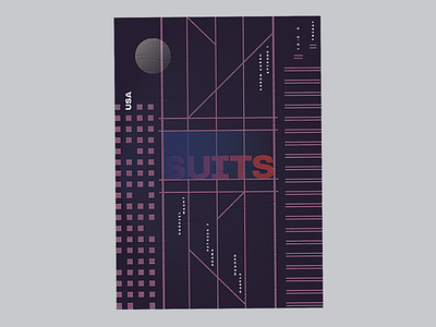 Suits TV Poster art deco graphic poster suits tv