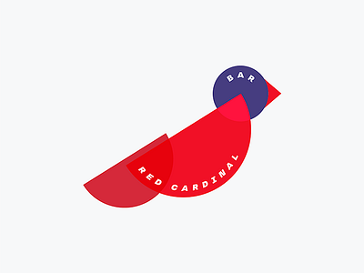 Red Cardinal Bar bar bird cardinal coctail graphic identity logo