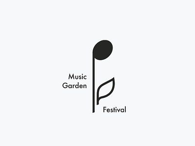 Music Garden design garden graphic identity logo music note