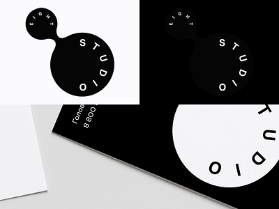 Studio8 logo — 2 8 architecture black branding circle eignt furniture logo white