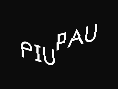 PIU–PAU Logo black branding graphic identity logo