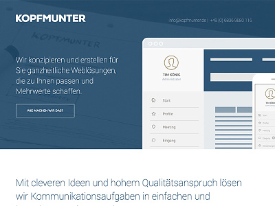 KOPFMUNTER Website agency website