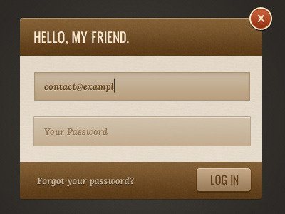 Modal Login Box login modal