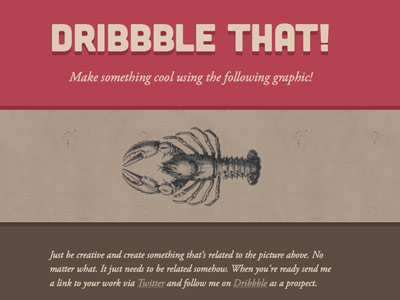 Dribbble that! contest invite