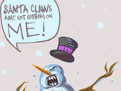 Samta Snowman Web character drawing illustration vector