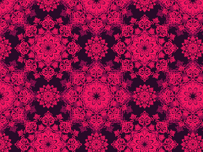 Pink pattern damask fractal illustration pattern seamless vector wallpaper
