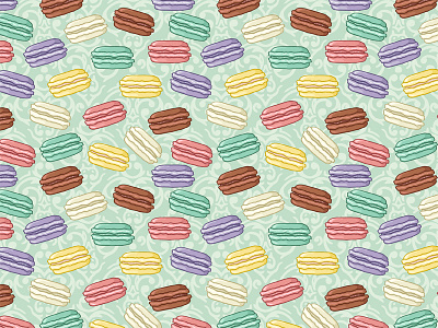 Cute French macaroons pattern