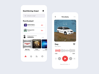 Online Music Streaming Application app design mobile design ui ux