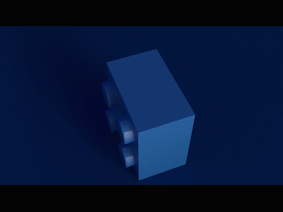 Lego Brick Loop 3d art cgi cinema4d design illustration modeling motion design