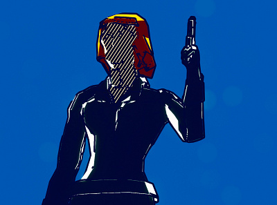 Black Widow- Low poly + Comic Style 3d art blender cgi design illustration motion graph